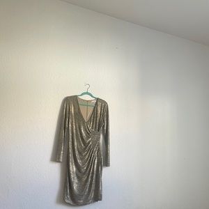 NWOT Size 10 Gold with a hint of black Calvin Klein dress